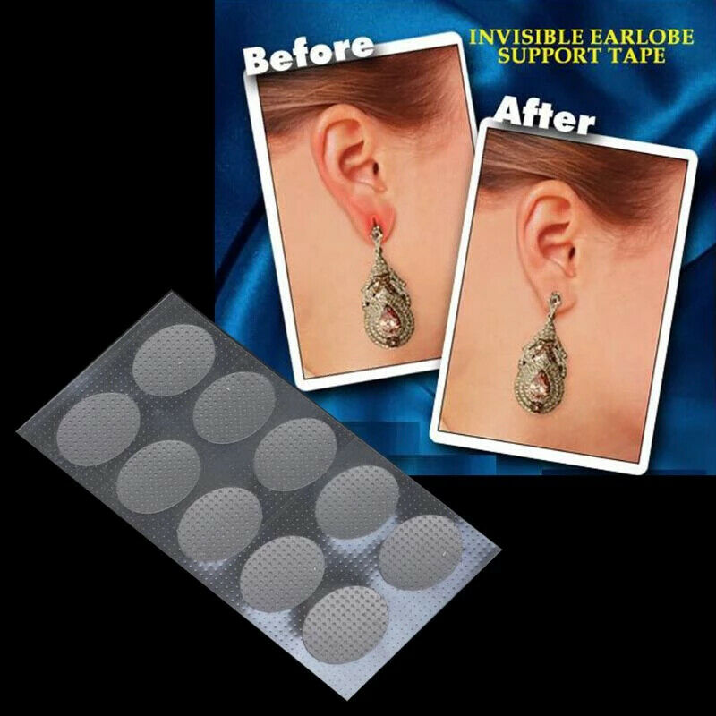 SQQEZR Ear Lobe Tape/Invisible Ear Lobe Support Patch for Heavy Earrings (Pack of 30)