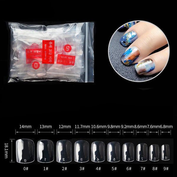 500Pcs Medium Artificial False Nails Tip For Nail Art Decoration Manicure Tool Clear Transparent