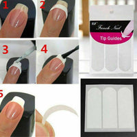 1 Pack French Manicure Nail Art Tip Guide Sticker Stencil Round Form Decoration