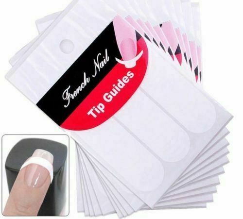 Zodaca 5-Pack (240 pcs) French Manicure Nail Art Tips Form Guide Sticker  DIY Stencil (5-Pack Bundle)