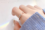 Women Fashion Rabbit and Carrot Jewelry Silver Rings Wedding Gift Adjustable